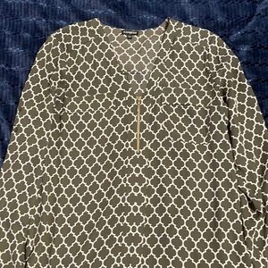 Express olive green dress shirt.